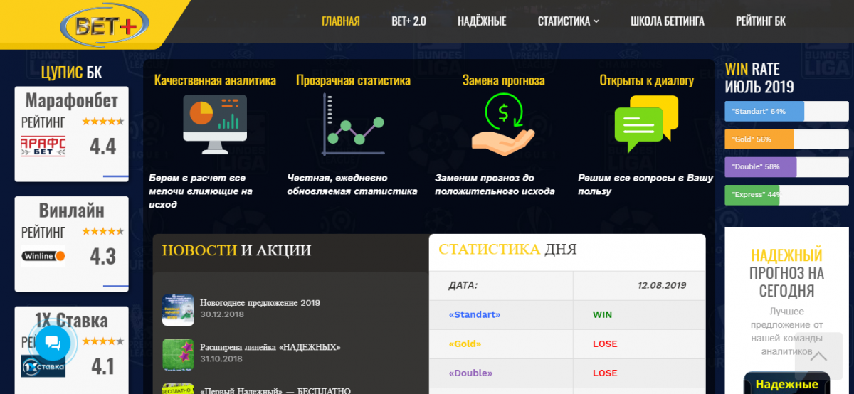 Bet plus мобильная версия