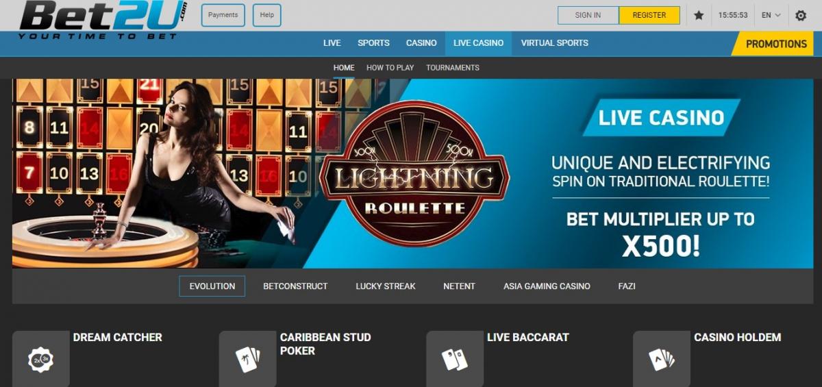 Bet2U live casino