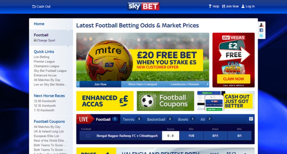 SkyBet ставки на спорт