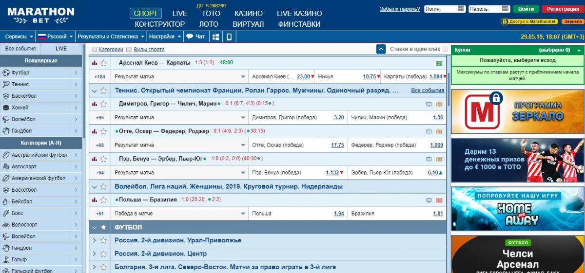 marathonbet зеркало